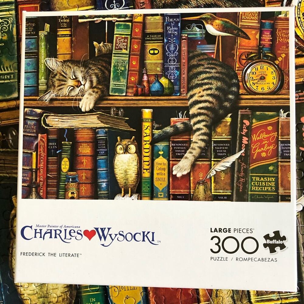 Charles Wysocki 300 large pieces puzzle “Frederick the literate” complete